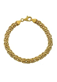 Sterling Silver 7.5" Byzantine Bracelet