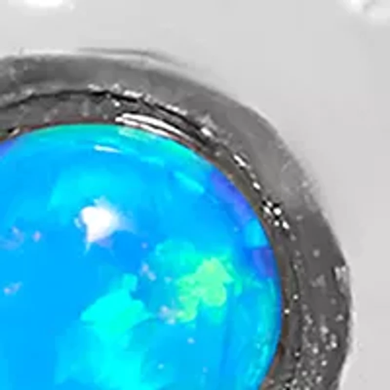 Sterling Silver Simulated Blue Opal Heart Stud Earrings