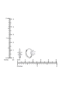 Sterling Silver Cubic Zirconia HUGGIE Earrings