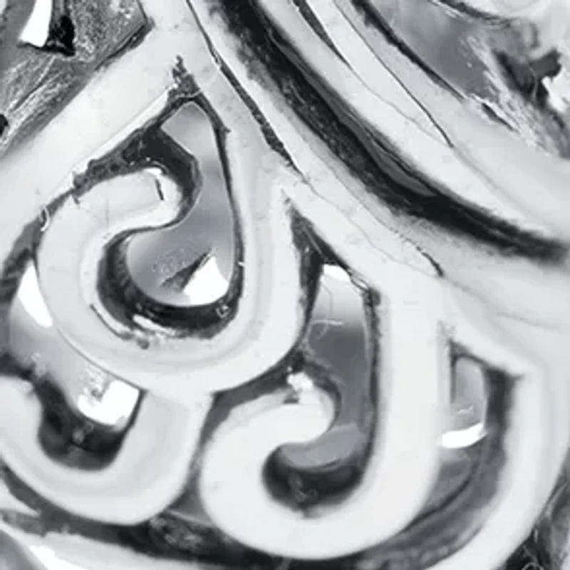 Sterling Silver 1 Inch Filigree Click-Top Hoop Earrings