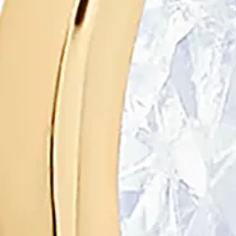 Gold Over Sterling Silver Cubic Zirconia Pearl Drop Huggie Earrings