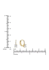  Cubic Zirconia Huggie Hoop Earrings
