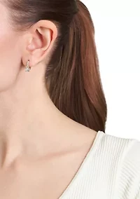  Cubic Zirconia Huggie Hoop Earrings