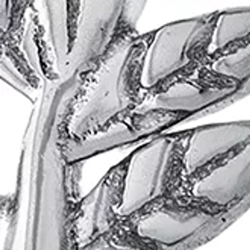 Sterling Silver High Polished Leaf Stud Earrings