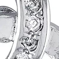 Sterling Silver Cubic Zirconia Knot Stud Earrings