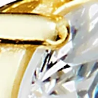 Cubic Zirconia Leverback Earrings