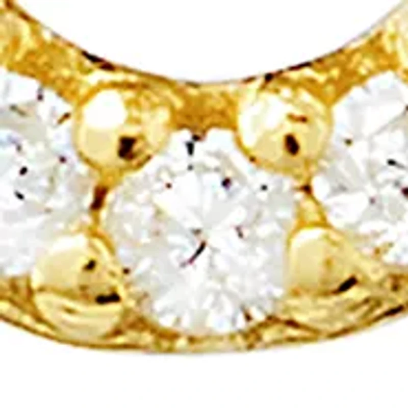 Cubic Zirconia U Post Drop Earrings