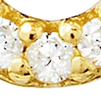 Cubic Zirconia U Post Drop Earrings