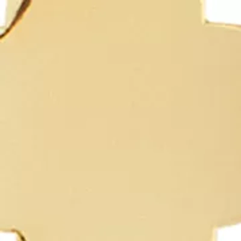 Gold Plated Sterling Silver Triple Flower Chain Drop Earrings