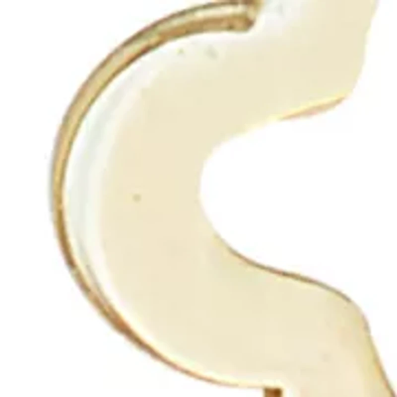Gold Plated Sterling Silver Open Flower Marquise Wire Drop Earrings