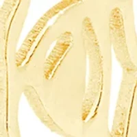 Gold Over Sterling Silver Laser Cut Rose Teardrop Earrings