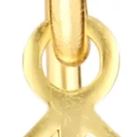 Gold Over Sterling Silver Lazer Cut Cross Drop Earrings