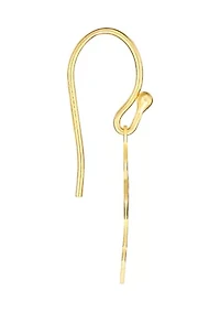 Gold Over Sterling Silver Lazer Cut Cross Drop Earrings