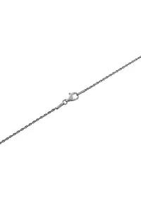 Sterling Silver Enhanced Turquoise Sun Pendant 18" Necklace