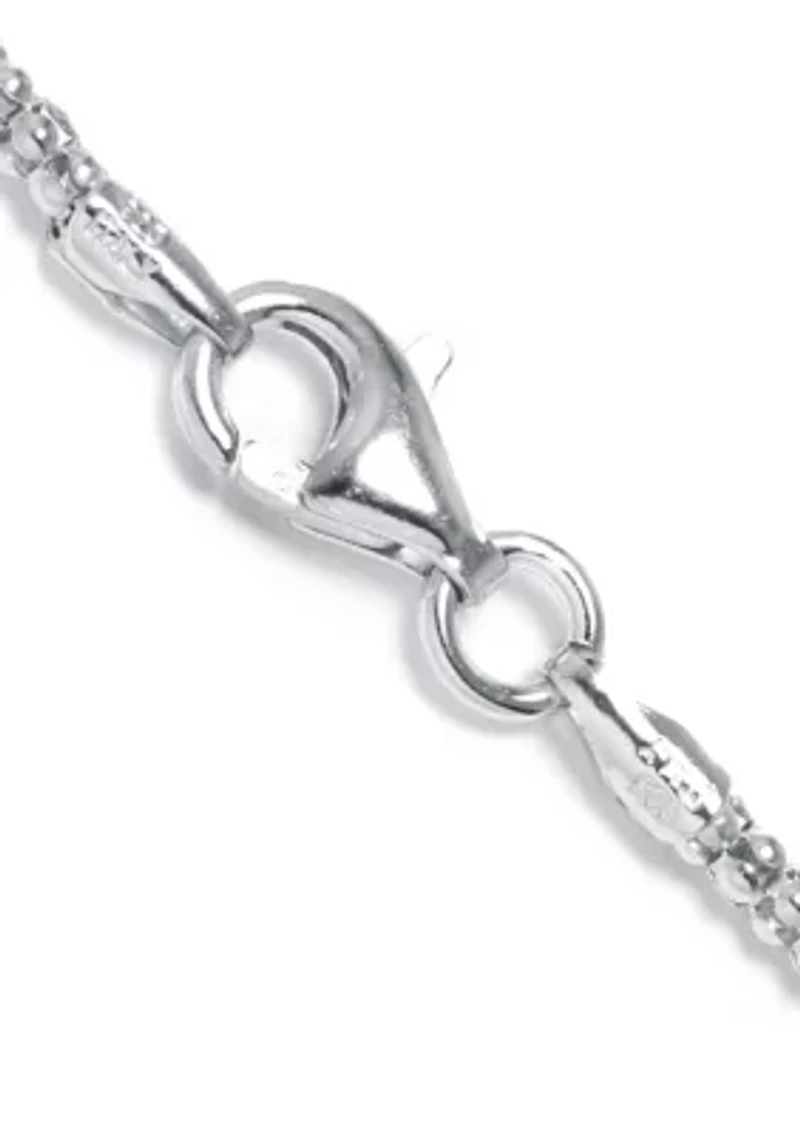 Sterling Silver Bali Elephant Pendant Necklace
