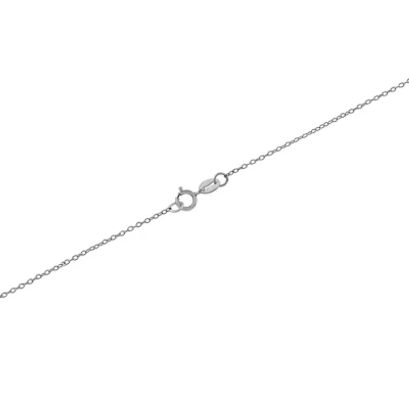 Sterling Silver 18IN Fresh Water Pearl and Cubic Zirconia Pendant Necklace