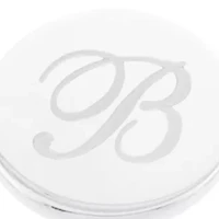 Sterling Silver Disc Initial Bracelet