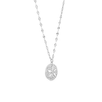 Sterling Silver 16+2-in. Cubic Zirconia Sand Dollar Necklace
