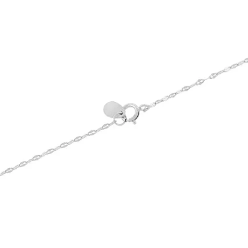 Sterling Silver 16+2-in. Cubic Zirconia Sand Dollar Necklace
