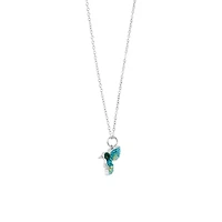 Sterling Silver 16+2-in. Crystal Hummingbird Pendant Necklace