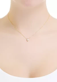 Cubic Zirconia Pear Necklace