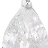 Sterling Silver 18" Cubic Zirconia Teardrop Pendant Necklace