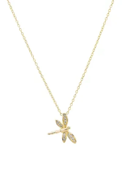  Dragonfly CZ Necklace