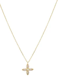 Cubic Zirconia Poppy Pendant Necklace