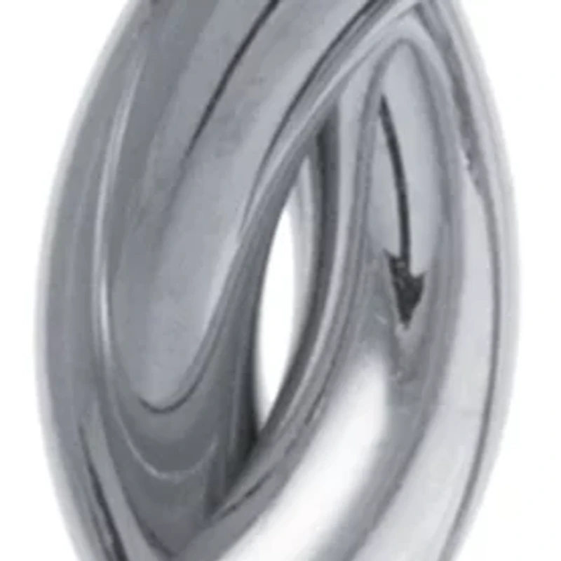 Sterling Silver 17 in Double Circle with Double Chain Necklace