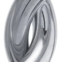 Sterling Silver 17 in Double Circle with Double Chain Necklace