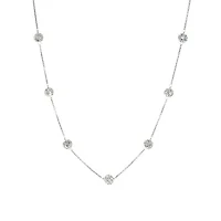 Sterling Silver 18-in. Multi Crystal Balls Necklace