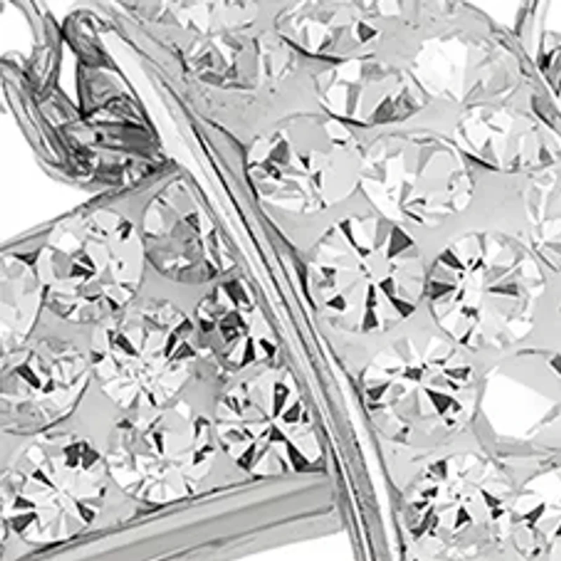 Sterling Silver 18in. Crystal Knot Pendant Necklace
