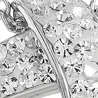 Sterling Silver 18in. Crystal Knot Pendant Necklace