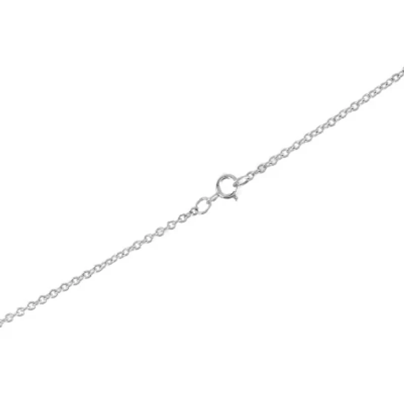 Sterling Silver 18in. Crystal Knot Pendant Necklace