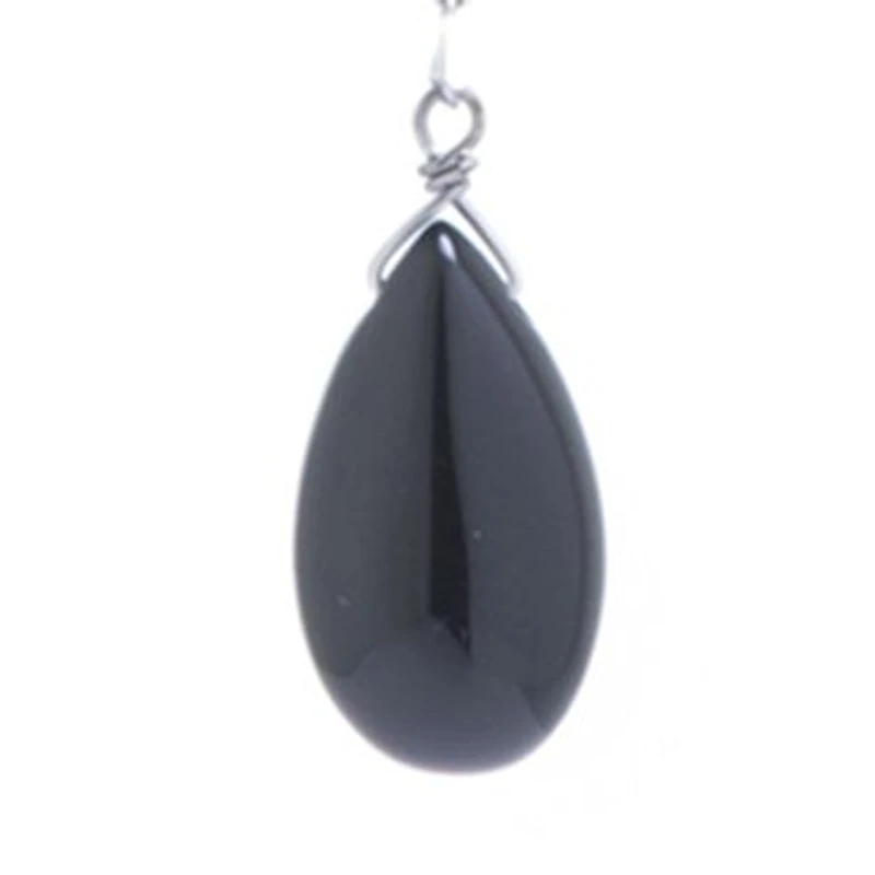 Sterling Silver Onyx Beaded Mirror Chain Y Necklace