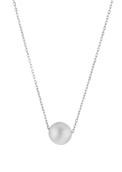 Sterling Silver 18" Freshwater Pearl Pendant Necklace