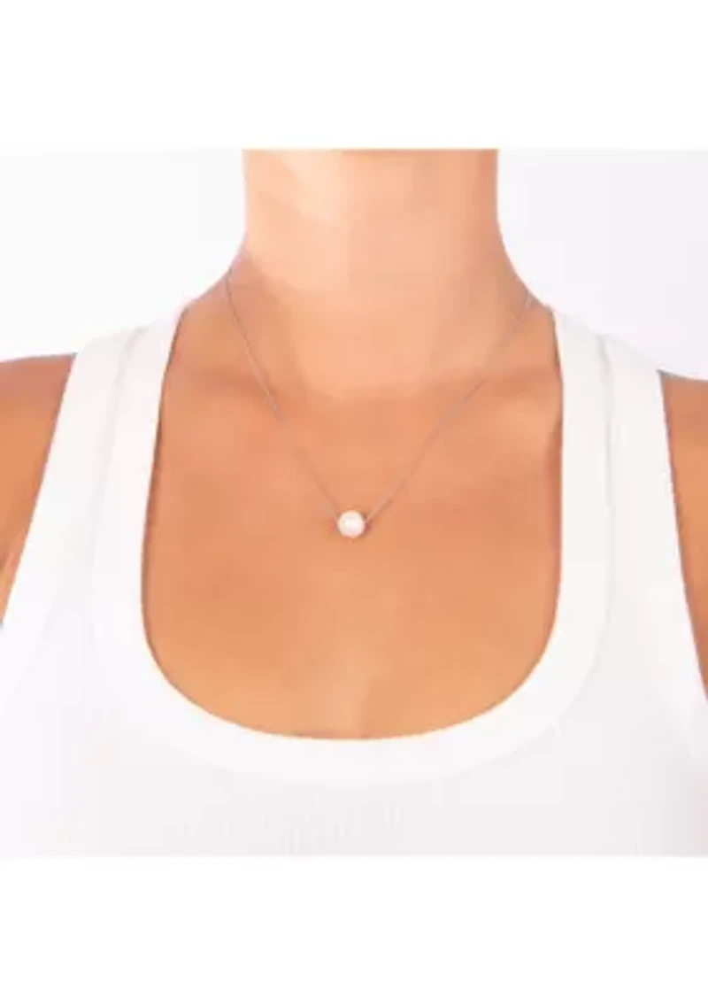 Sterling Silver 18" Freshwater Pearl Pendant Necklace
