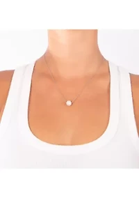 Sterling Silver 18" Freshwater Pearl Pendant Necklace