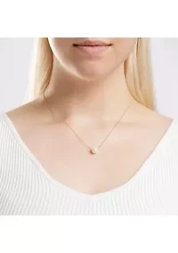 Gold Over Sterling Silver 18" 10 Millimeter Freshwater Pearl Diamond Cut Cable Chain Necklace