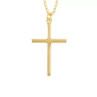 Gold Over Sterling Silver 16+2-in. Cross Pendant Necklace