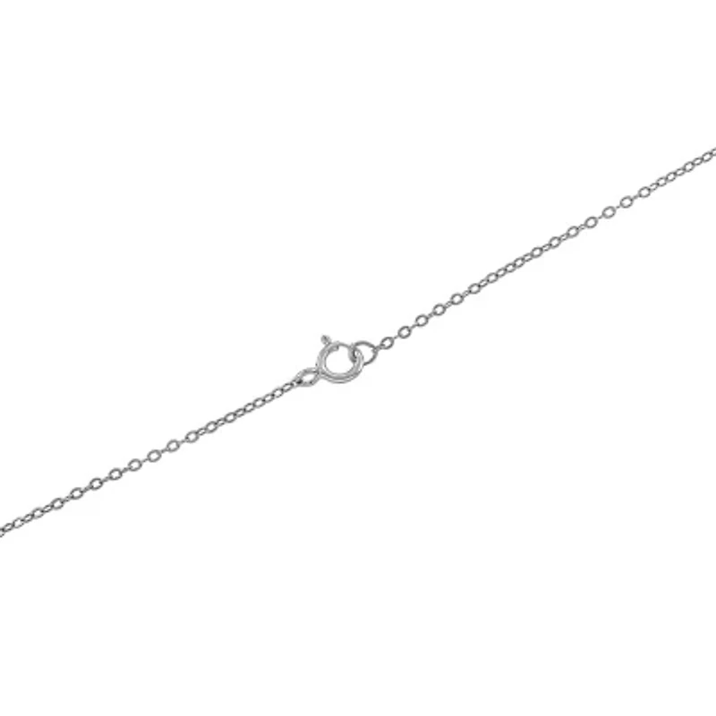 Sterling Silver 16+2IN Cross Pendant Necklace