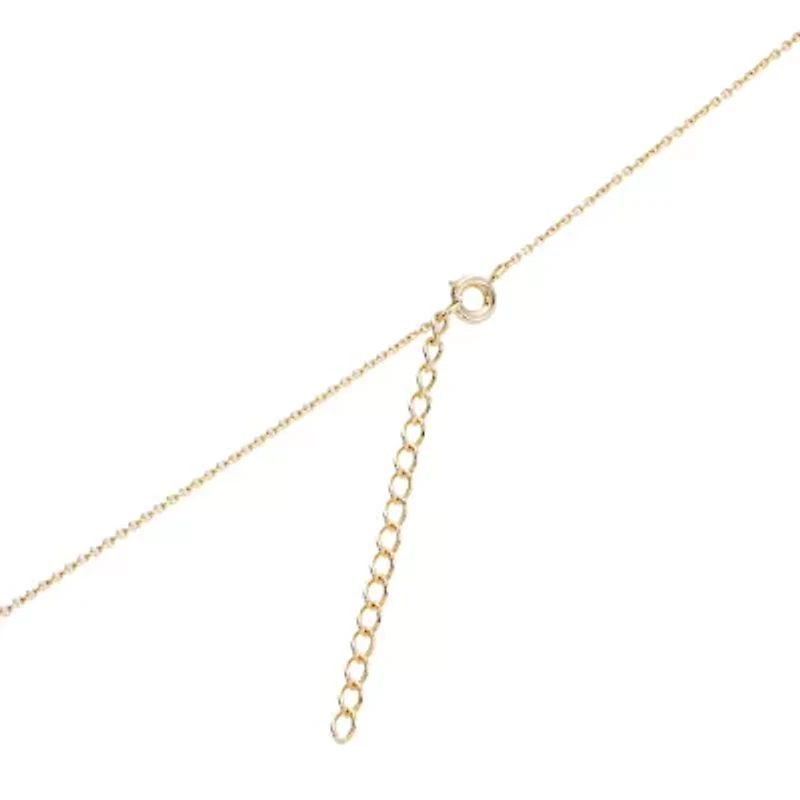 Sterling Silver 16+2-in. Cubic Zirconia Disc 2 Layered Necklace