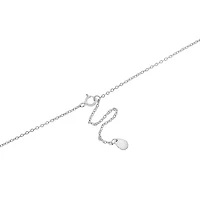 Sterling Silver 16in +2in Initial M Aqua Circle Pendant Necklace