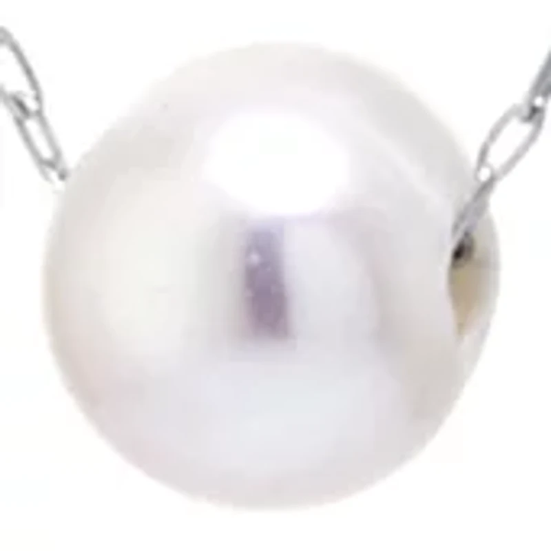 Sterling Silver 16"+ 2" Freshwater Pearl 2 Row Layered Necklace