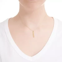 Gold Over Sterling Silver 16+2-in. Blessed Vertical Necklace