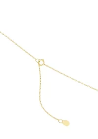 Gold Over Sterling Silver Cubic Zirconia Bezel Necklace