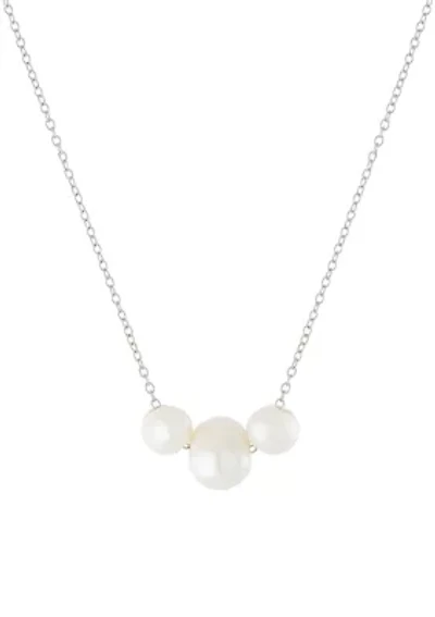 Sterling Silver 16" + 2" Triple Freshwater Pearl Necklace