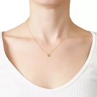 Gold Over Sterling Silver 16+2IN Small Cross Pendant Necklace