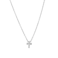 Sterling Silver 16+2-in. Cross Pendant Necklace