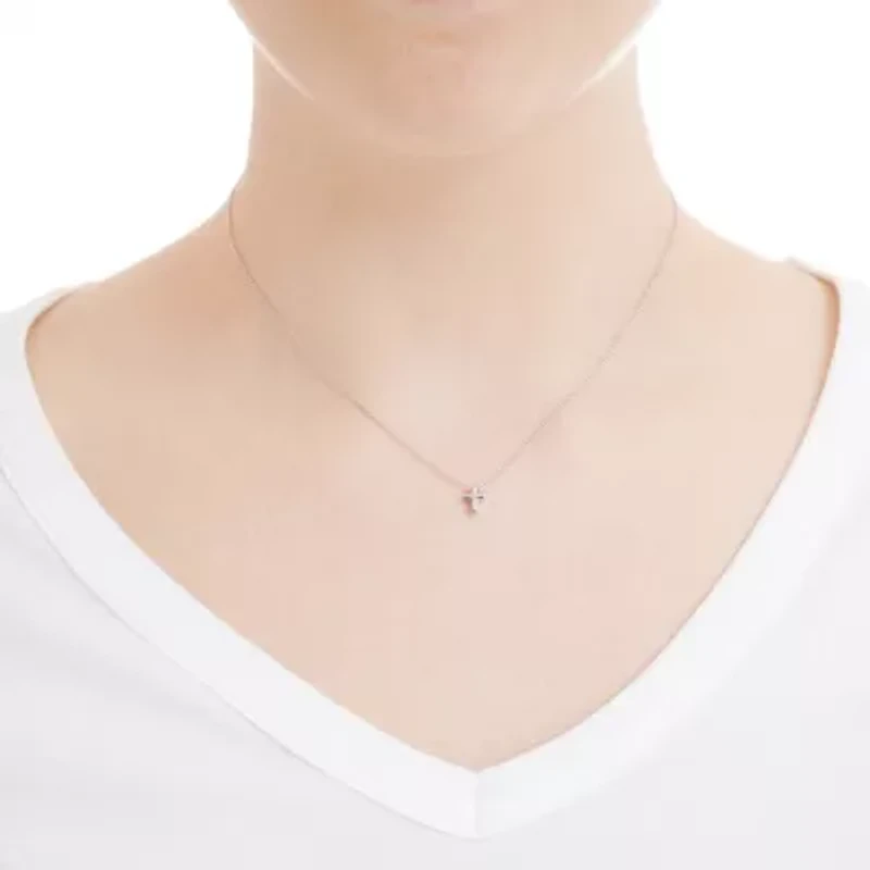 Sterling Silver 16+2-in. Cross Pendant Necklace